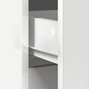 kommode med skuffe 80x34x76 cm konstrueret træ hvid