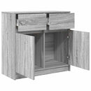 skænk med skuffe 80x34x76 cm konstrueret træ grå sonoma-eg
