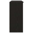 skænk med skuffe 101x35x76 cm konstrueret træ sort egetræ
