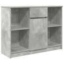 skænk med skuffe 101x35x76 cm konstrueret træ betongrå