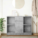 skænk med skuffe 101x35x76 cm konstrueret træ betongrå