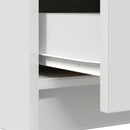 skænk med skuffe 71x35x65 cm konstrueret træ hvid