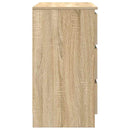 skænk med skuffe 71x35x65 cm konstrueret træ sonoma-eg