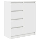 skænk med skuffer 71x35x84 cm konstrueret træ hvid