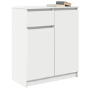 skænk med skuffe 71x35x84 cm konstrueret træ hvid
