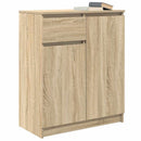 skænk med skuffe 71x35x84 cm konstrueret træ sonoma-eg