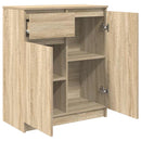 skænk med skuffe 71x35x84 cm konstrueret træ sonoma-eg