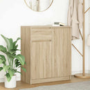 skænk med skuffe 71x35x84 cm konstrueret træ sonoma-eg