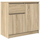 skænk med skuffe 71x35x65 cm konstrueret træ sonoma-eg