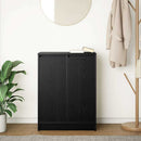 skænk 57x34x76 cm konstrueret træ sort egetræsfarve
