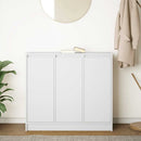 skænk 85x34x76 cm konstrueret træ hvid