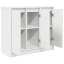 skænk 85x34x76 cm konstrueret træ hvid