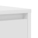skænk 85x34x76 cm konstrueret træ hvid