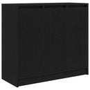 skænk 85x34x76 cm konstrueret træ sort egetræsfarve