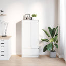 skab med skuffe 55,5x34x119,5 cm konstrueret træ hvid