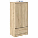 skab med skuffe 55,5x34x119,5 cm konstrueret træ sonoma-eg