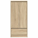 skab med skuffe 55,5x34x119,5 cm konstrueret træ sonoma-eg