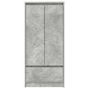skab med skuffe 55,5x34x119,5 cm konstrueret træ betongrå
