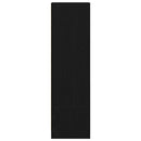 højskab 29,5x34x119,5 cm konstrueret træ sort egetræsfarve