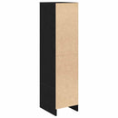 højskab 29,5x34x119,5 cm konstrueret træ sort egetræsfarve