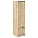 højskab 29,5x34x119,5 cm konstrueret træ sonoma-eg