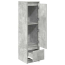 højskab 29,5x34x119,5 cm konstrueret træ betongrå