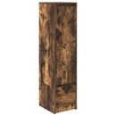 højskab 29,5x34x119,5 cm konstrueret træ røget egetræsfarve