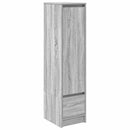højskab 29,5x34x119,5 cm konstrueret træ grå sonoma-eg