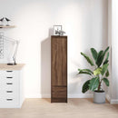 højskab 29,5x34x119,5 cm konstrueret træ brun egetræsfarve