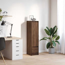 højskab 29,5x34x119,5 cm konstrueret træ brun egetræsfarve