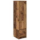 højskab 29,5x34x119,5 cm konstrueret træ antikt træ