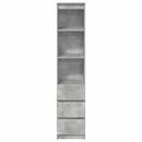 højskab 37,5x35x180 cm konstrueret træ betongrå