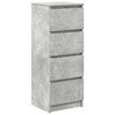 skænk 37,5x35x99 cm konstrueret træ betongrå