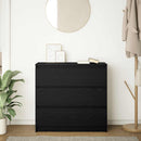 skænk 80x35x76 cm konstrueret træ sort egetræsfarve