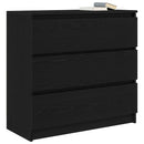 skænk 80x35x76 cm konstrueret træ sort egetræsfarve