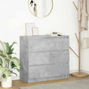 skænk 80x35x76 cm konstrueret træ betongrå