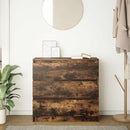 skænk 80x35x76 cm konstrueret træ røget egetræsfarve