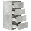 skænk 37,5x35x76 cm konstrueret træ betongrå