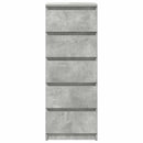 skænk med skuffer 37,5x35x99 cm konstrueret træ betongrå