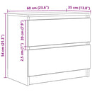 tv-bord 60x35x54 cm konstrueret træ hvid