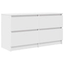 tv-bord 100x35x54 cm konstrueret træ hvid