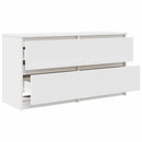 tv-bord 100x35x54 cm konstrueret træ hvid