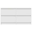 tv-bord 100x35x54 cm konstrueret træ hvid