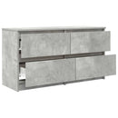 tv-bord 100x35x54 cm konstrueret træ betongrå