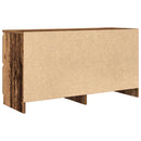 tv-bord 100x35x54 cm konstrueret træ antikt trælook