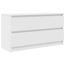 tv-bord 100x35x54 cm konstrueret træ hvid