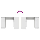 skrivebord 120x42x76 cm konstrueret træ hvid