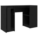 skrivebord 120x42x76 cm konstrueret træ sort-eg