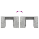 skrivebord 120x42x76 cm konstrueret træ betongrå