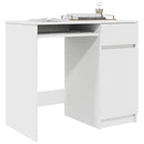skrivebord 86x49x76 cm konstrueret træ hvid
